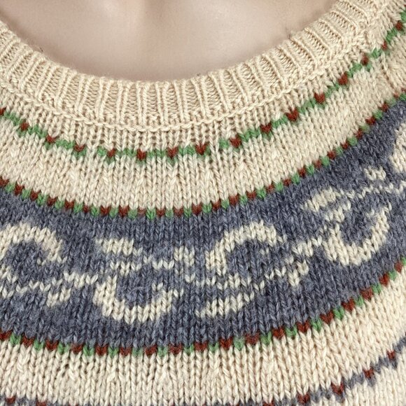 Sweet‎ Baby Jamie Sweater Size Small Novelty Stripe Wool Blend Cream - Picture 6 of 10